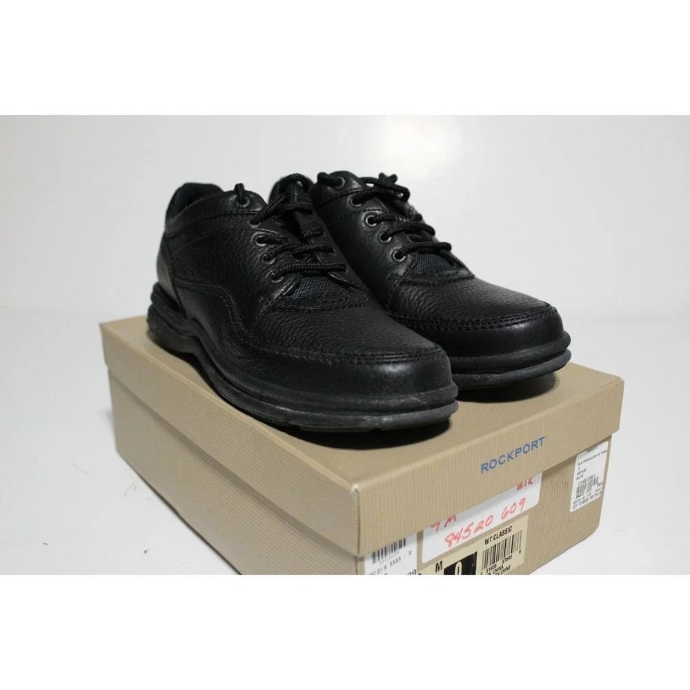 Rockport World Tour Classic WWT18 Womens 9 M Sneaker Black Lace Up Walking Shoes